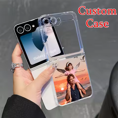 Custom Case Soft TPU Clear Phone Case For Samsung Galaxy Z Flip 7 6 5 4 3 Folding Cover For Galaxy Z