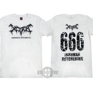 T-shirt XTAB WHITE - 666 INHUMAN BUTCHERING / XTAB DISTRO 666