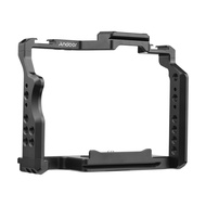 Andoer Camera Cage Aluminum Alloy Video Cage with Dual Cold Shoe Mounts Numerous 1/4 Inch Threads Re
