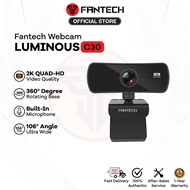 Fantech Luminous C30 Quad High Definition Webcam | 2K Quad HD | 106° Angle Ultra Wide | 360 Degree