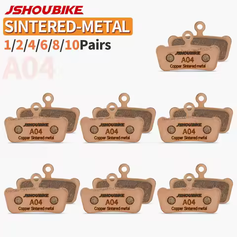 JSHOUBIKE 1/2/4/6/8/10 pairs Sintered Metal hydraulic brake pads for SRAM 4 piston E7 trail,E9 trail
