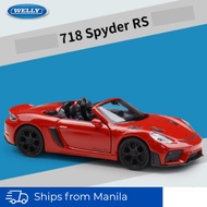 Porsche 718 Spyder RS Die-Cast Toy Vehicle Alloy Car Collection Scale 1/36 1:36 Toy Car For Kids