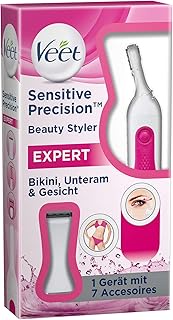 Veet Sensitive Precision Expert Beauty Styler - Waterproof Trimmer for Gentle Shaving of Face, Bikin