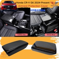 Honda CR-V CRV G6 2024++ Carbon Trim Armrest Protector Cover For Honda CRV 2024 Car Accessories