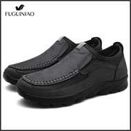 Fuguiniao รองเท้าผู้ชายหนังแท้2021,รองเท้าลำลองผู้ชายรองเท้าหนังรองเท้าปีนเขากลางแจ้งรองเท้ากีฬาสำหรับผู้ชายขนาดใหญ่39-48