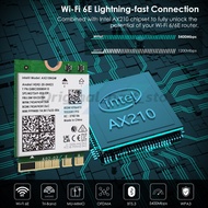 6E WiFi Wireless Card Intel AX210 Tri-Band 5400Mbps 2.4GHz/5GHz/6GHz Network Adapter With Bluetooth 