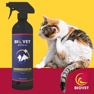 SPRAY KUTU KUCING & ANAK KUCING BIOVET (120ml & 30ml) Kutu Hama Earmite Pijat Telur Kutu Organik