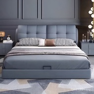 1.8 Big Wedding t & Luxury Thick Soft Bag Bed Solid Household Simple 1.5 Extra Double Big Bed Leathe