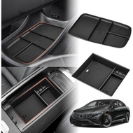 2025 Upgraded 2PCS Mercedes-Benz EQS Center Console Organizer&Lower Center Console Tray for 2023 202
