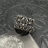 C.H Silver Plated Distressed Retro Hip Hop Index Finger Ring Ring