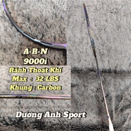 Lnig Aeronau 9000i Badminton Racket Max Air Vent 32Lbs Pre-Stretched 11kg (free handle and carrying 