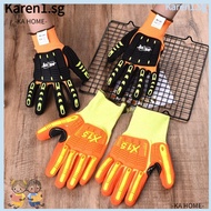 KA Mechanical Repair Gloves, Wear Resistant Nitrile Work Safety Gloves, Durable Multicolor Repair Shockproof Ridding Gloves Cycling