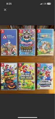 Nintendo Switch Games: Mario 3D world, Deluxe, Untitled Goose, Katamari塊魂reroll, Wario