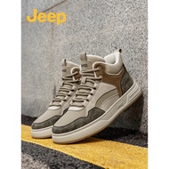 Jeep jeep Men's Shoes Fleece Lining Winter Shoes Men's 2025 Winter New Style High-Top Shoes Men's Co