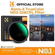 K&F CONCEPT NANO-X CPL&ND2-32 2-in-1 Filter -True Color Filter, Limited Filter No Black "X" Cross