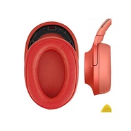 Geekria Earpads QuickFit Compatibility Pads for Sony SONY MDR100ABN WHH900N Headphone Support Pads Ear/Ear Cups (Protein Leather/Red)