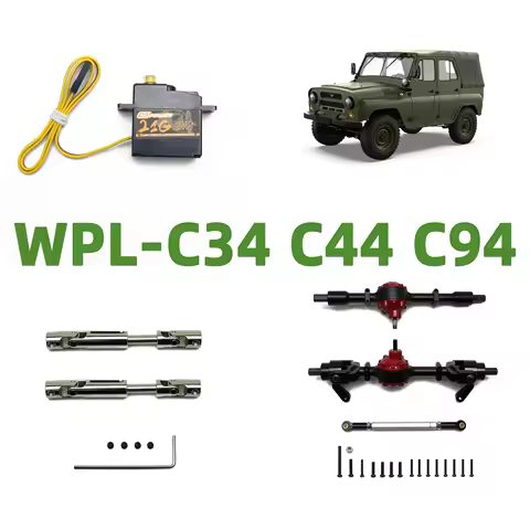 WPL C34 C44 C94 Remote Control Car Modification Accessories Metal Axle Servo Motor Drive Shaft RC Ac