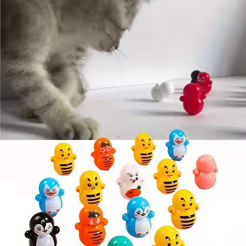3-100 pcs of Cat Rolling Toys Diverse Styles Interactive Play and Exercise Equipment Durable Plastic