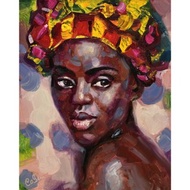 African American Woman 油畫原作 Original Painting Portrait Woman Oil Artwork