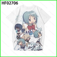 YB Puella Magi Madoka Magica Kaname Madoka Akemi Homura Cosplay cloth 3D summer T-shirt Anime Short Sleeve Top
