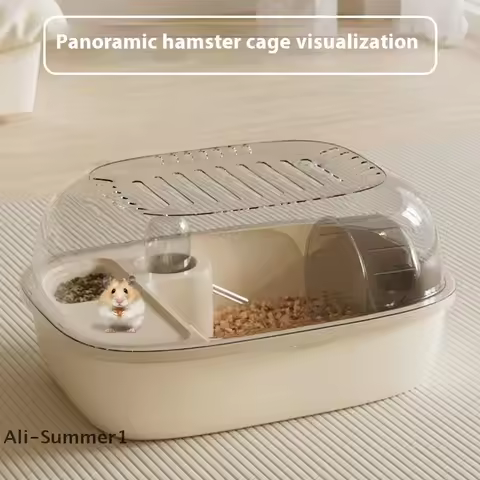 【E】Luxury Large Capacity Hamster Golden Hamster Cage Habitat Villa Large 2-Layer Platform Cage Hidin