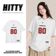 HITTY100%Cotton woman tshirt oversize korean style woman baju wanita baggy shirt woman 80 print Baju