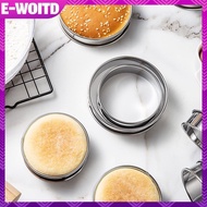 E-WOITD 8/9/10CM English Muffin Rings Crumpet Rings Double Rolled Tart Ring Round Stainless Steel Mu