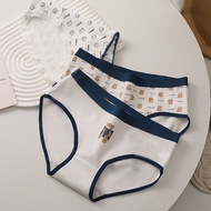 Ladies' Mid-Waist Brief Shorts - Pure Cotton with Bear Prints