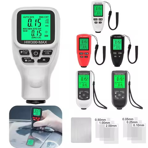 HW300-MAX Car Paint Film Automatic Thickness Gauge 0-2000UM Fe & NFe Auto Power Off Car Coating Thic