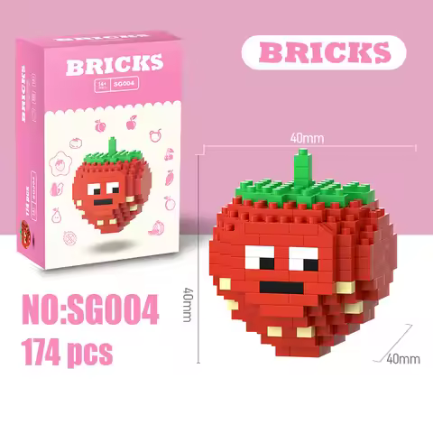 Small particle assembled building blocks educational toys fruit puzzle children boys and girls educa