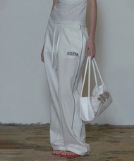 [SCULPTOR] Mesh Piping Linen Pants White
