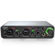 Maono PS22 Professional Audio Interface 24bit/192kHz Dual USB interface for PC&phone, Audio Mixer wi