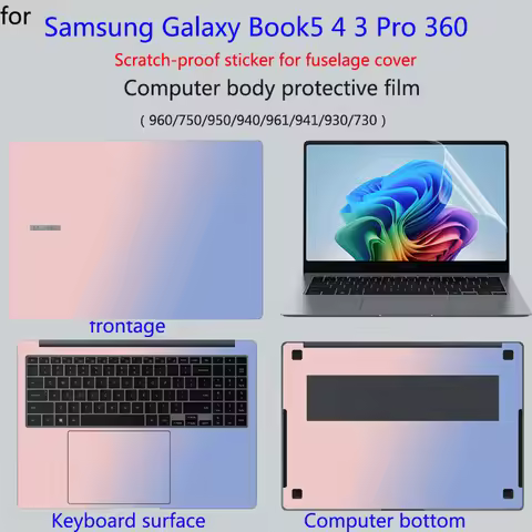 For Samsung Galaxy Book5 4 3 Pro 360 14/15.6/16 inchnotebook beauty sticker Book5 4 3 shell protecti