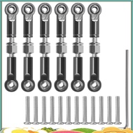 6Pcs Adjustable Metal Linkage Pull Rod Front /Rear Servo Link for  A949 A959 A969 A979 K929 RC Car U