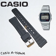 Casio A-158WA Watch Strap Casio A158WA Rubber Watch Strap