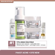 ORIGINAL Ms Glow Acne Blemishes + DTE Mini Skincare Package for Acne and Stubborn Oily Skin