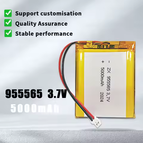 955565 Lithium Polymer Battery 3.7V 5000mAh Rechargeable lipo Batteries for Mobile Power GPS Locator
