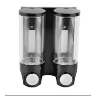 Agusto DOUBLE Black Liquid Soap Dispenser - Black Soap Dispenser E09