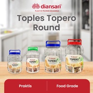 Topero Round Jar / Clear PET Plastic Jar with Thread / Round Threaded Cracker Jar 3L 4L 16L 20L