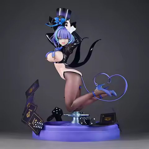 Azur Lane Anime Girl Cheshire Cat Gorgeous Night Dream Magic Card, Room Decor Desktop Ornament, Adul