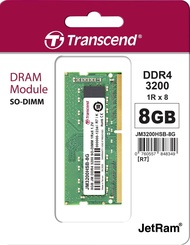 Transcend RAM NOTEBOOK (แรมโน้ตบุ๊ค) 8GB JetRam DDR4 3200 MHz SODIMM CL22 (1x8GB) (JM3200HSB-8G)/Warranty SIS &amp; Lifetime by Transcend