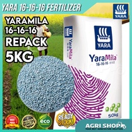 Agrishop  YaraMila 16-16-16 (5KG) Baja YaraMila Compound Fertilizer Yara Baja Subur (5KG)