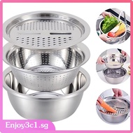 3Pcs/Set Stainless Steel Pot Set Double Bottom Soup Pot Nonmagnetic Cooking Multi purpose Cookware Non stick Pan Induction Cooker LIFE16