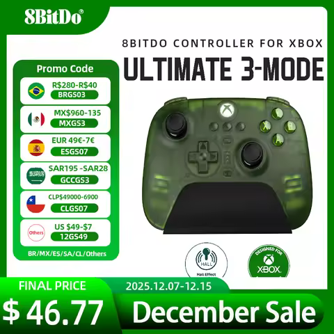 8BitDo Ultimate 3-mode new Wireless Controller Gamepad with Hall Effect Joysticks for Xbox Series X
