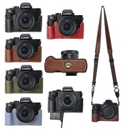 G100K Litchi PU Leather Half Body Cover for Panasonic Lumix G100K G100D G100 Camera Case Bag