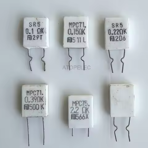 1pc FUKUSHIMA Japan Metal Plate Non-inductive Cement Resistors 5W 0.1R/0.15R/0.22R/0.39R/1R/2.2R