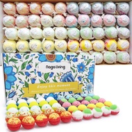 Bath Bombs Gift Set, 50 Handmade Bulk Bath Bombs for Kids, Women, Men, Wonderful Fizz Effect Bath Gi