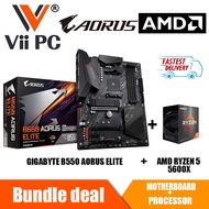 Vii PC Bundle Promo AMD Ryzen 5 5600X zen 3 + B550 AORUS ELITE (rev. 1.0) Motherboard