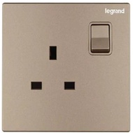 Legrand Galion 13A Single Socket Outlet (Champagne, Rose Gold, Dark Silver, White)