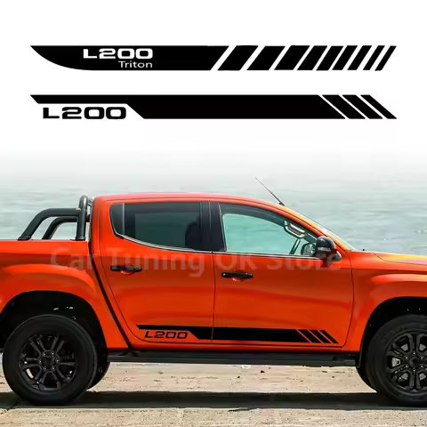 Pickup Door Side Skirt Strip Sticker For Mitsubishi L200 K47 Triton Auto Off Roading Tuning Decals(1